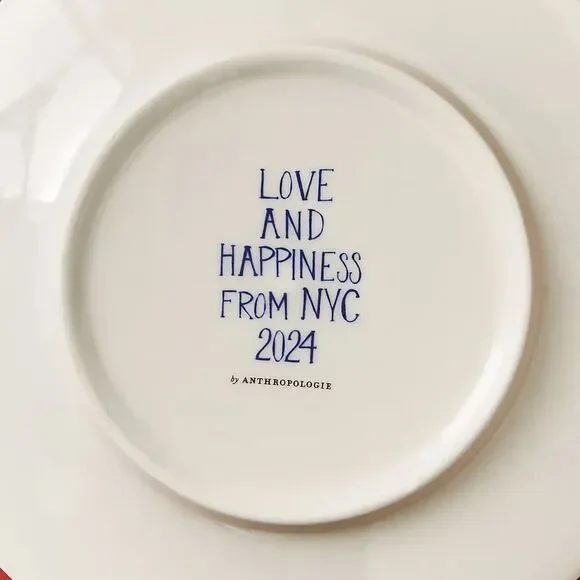 ❤️Anthropologie Holiday Cityscape Dessert Plate NY edition 2024 - Picture 4 of 5
